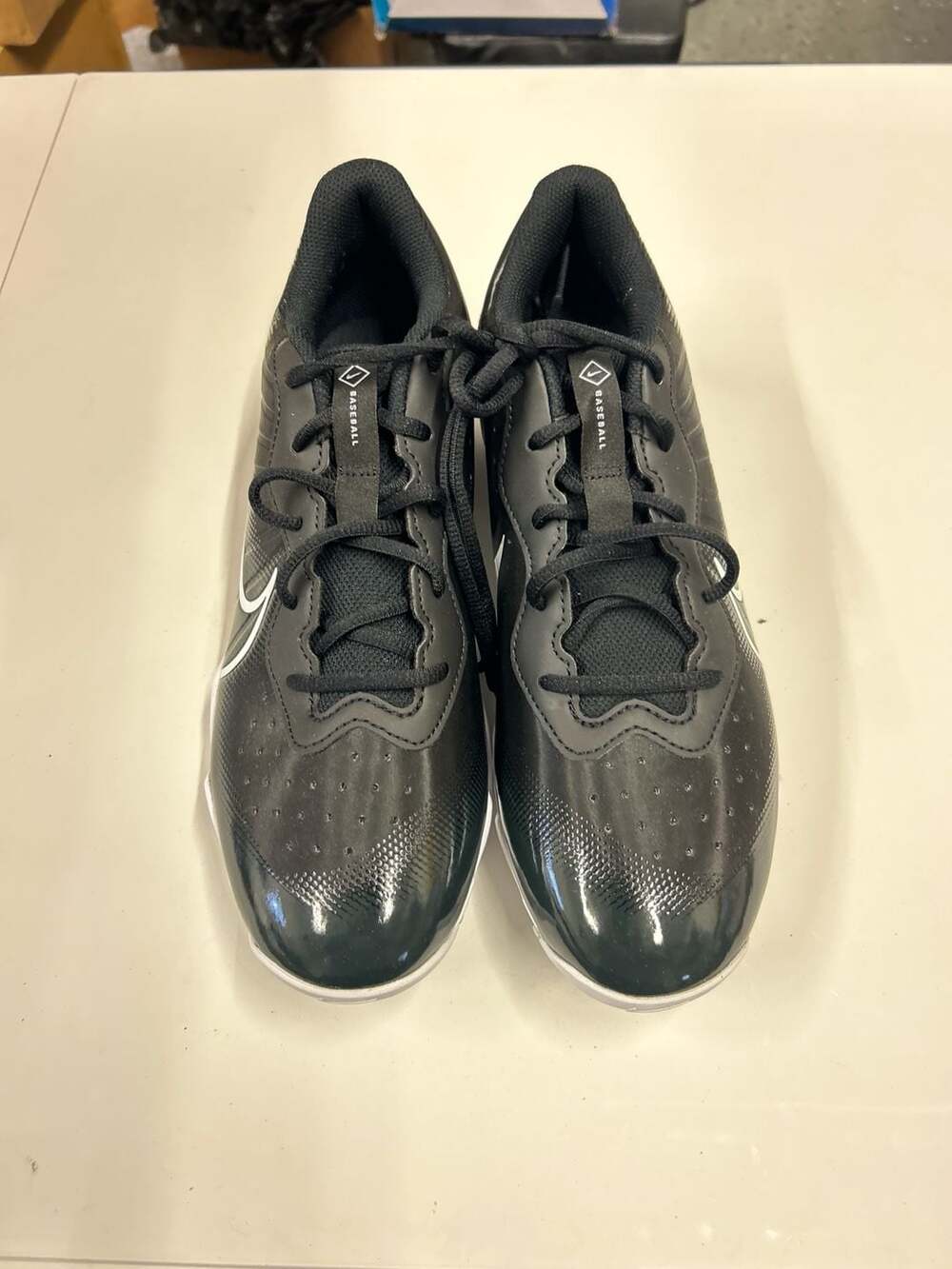 Nike Alpha Huarache Keystone 4 Low Baseball Cleats Men's Size 9 Black and White